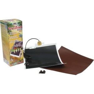 JBL TerraTemp Heizmatte 15W für Terrarien, mit Verpackung und Zubehör.