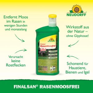 Neudorff Finalsan Rasen-Moosfrei 1l Flasche zur Moosbekämpfung im Rasen.