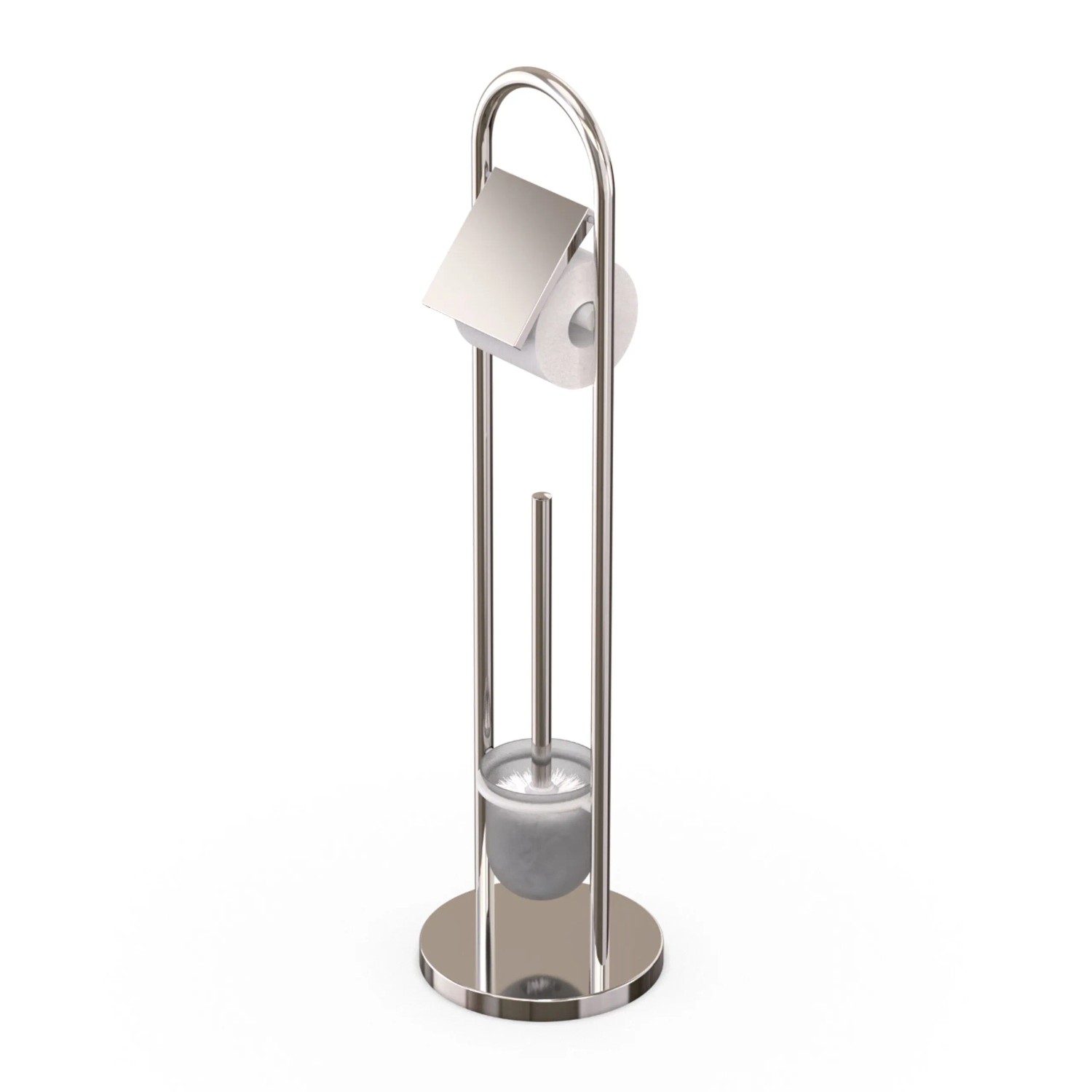 Relaxdays Wc Garnitur Edelstahl Silber Freistehend 79 Cm X 22 Cm 2, 4 Kg