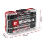 Einhell Zubehör-Set, 39-teilig, mit Bits, Bohrern und Steckschlüsseln in Aufbewahrungsbox.