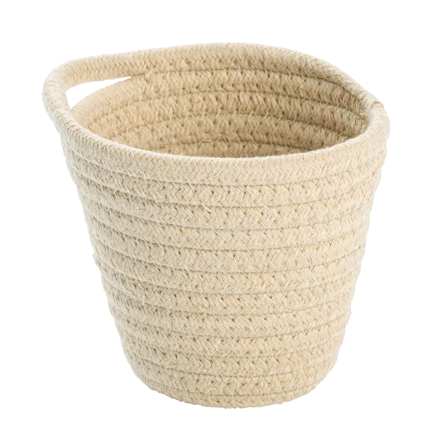 Beiger Wenko Aufbewahrungskorb Soria aus Baumwolle, ideal für Bad und Haushalt.