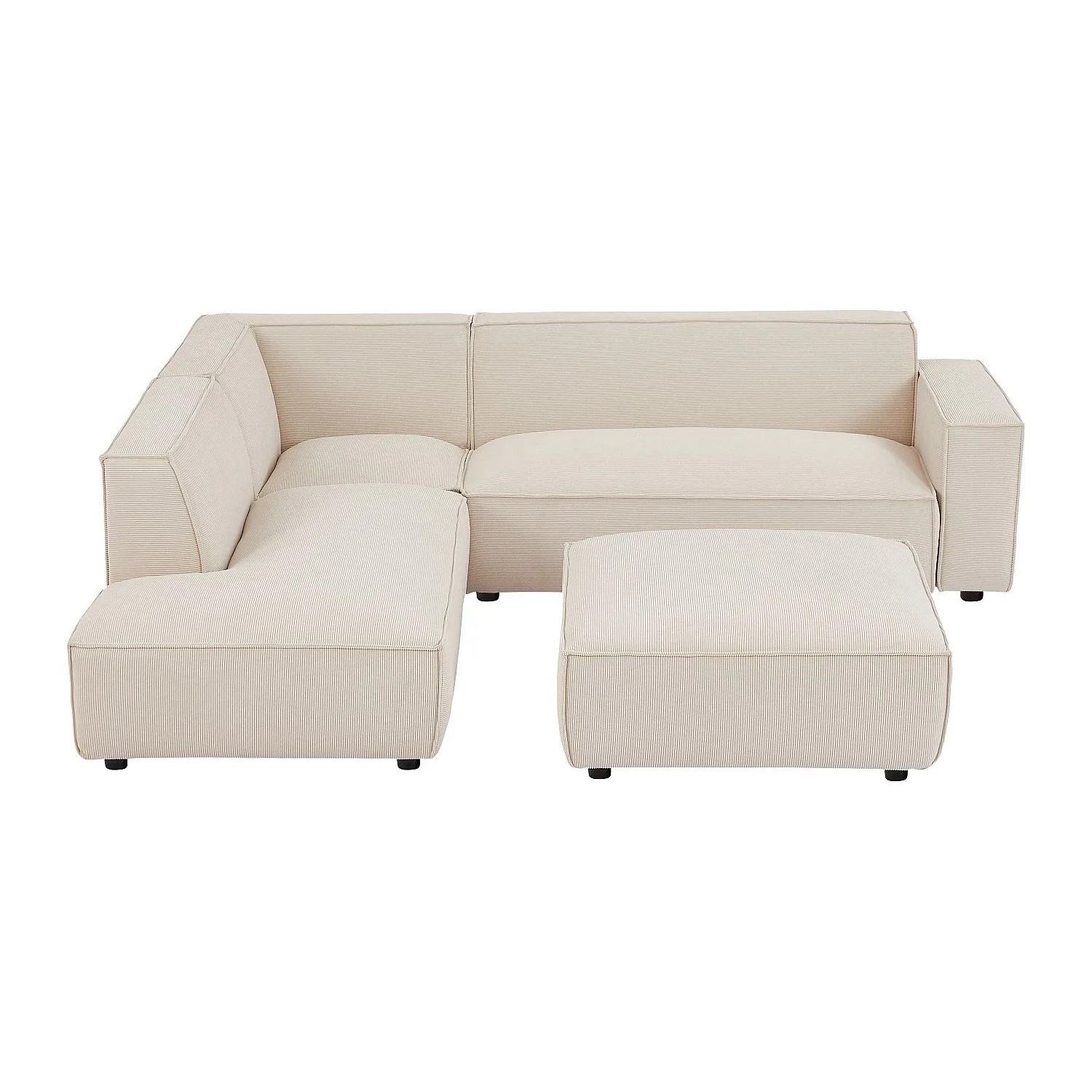 Vente-unique Sofa Ohne Schlafmöglichkeit Borore Beige 95 cm  256 cm