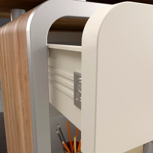 SOTECH Schubladensystem Metallbox Zargenhöhe 86 mm NL 500 mm Cremeweiß