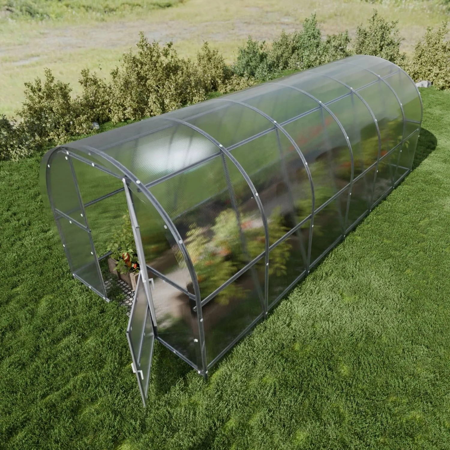 Klasika Greenhouses Gartenhaus KLASIKA BALTIC EXTRA LT 3 x 6 m Mit 4 mm  Polycarbonatabdeckung 18 m²