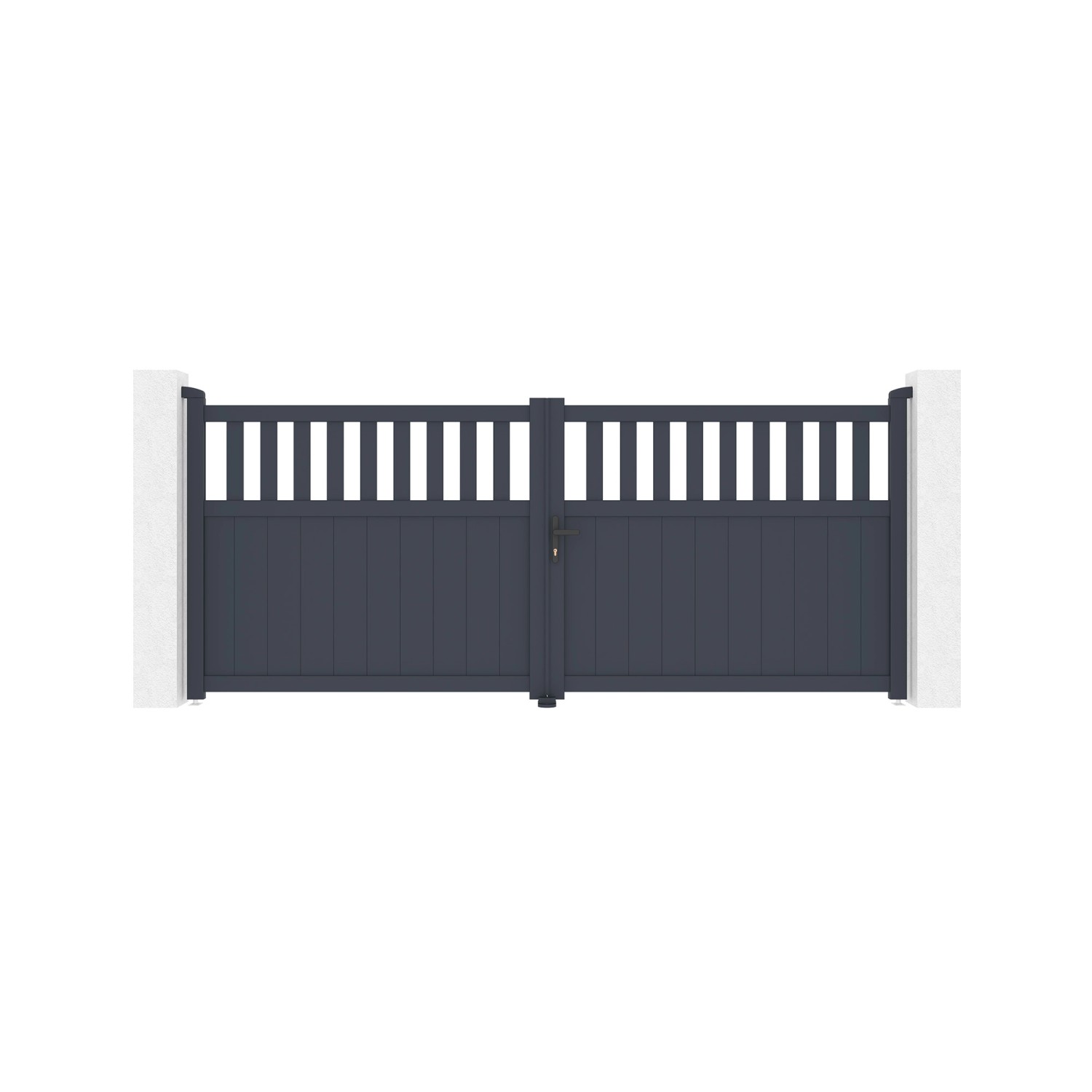 Casanoov Flügeltor 3 4 M Santis H 140 Cm Aluminium & 2 Eifel Pfosten 15 X 1 günstig online kaufen
