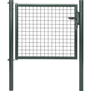 Anthrazitfarbenes Einzeltor (75x100 cm) für Maschendraht- und Fix-Clip Pro-Zaun mit Pfosten.