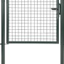 Anthrazitfarbenes Einzeltor (75x100 cm) für Maschendraht- und Fix-Clip Pro-Zaun mit Pfosten.