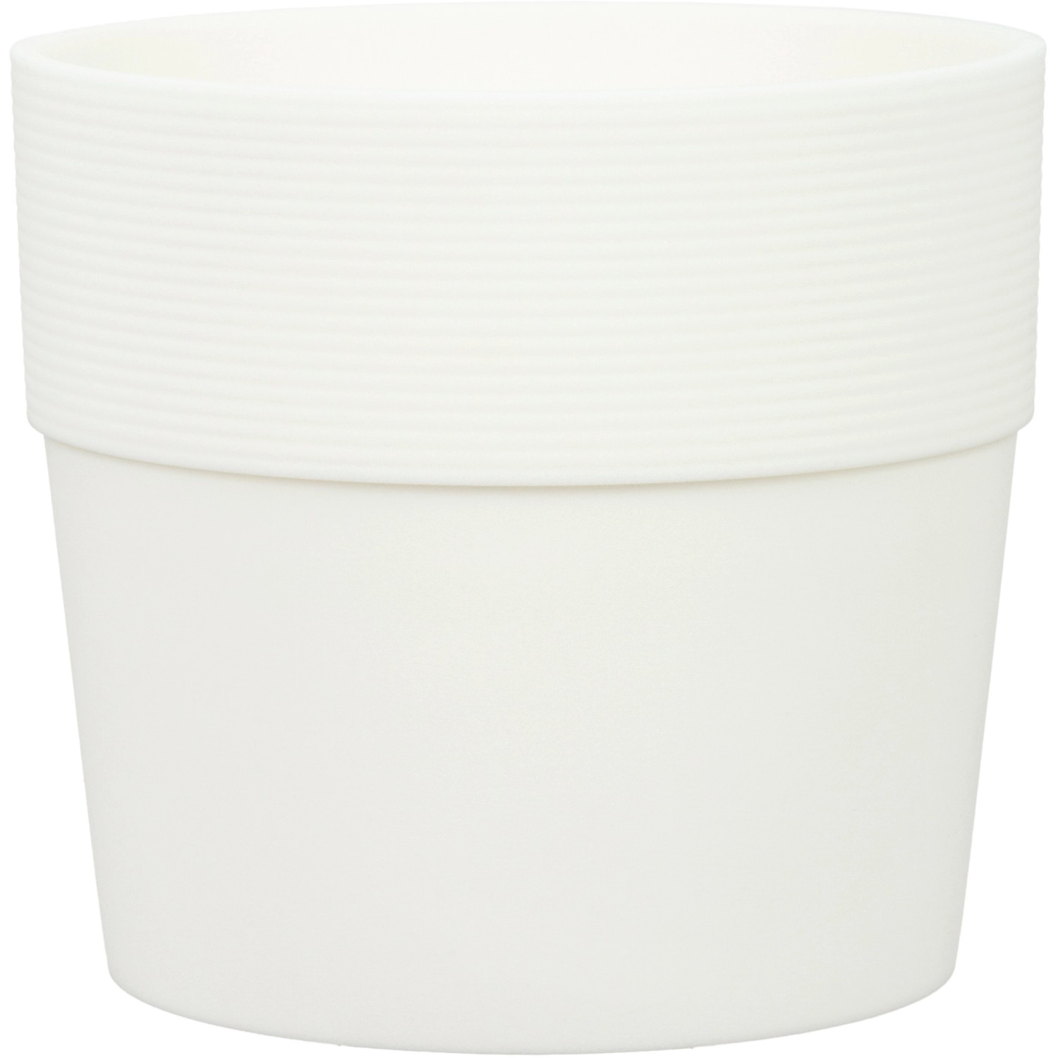 Scheurich Pflanzgefäß Groove Ø 14 cm Bianco hochwertiger Kunststoff