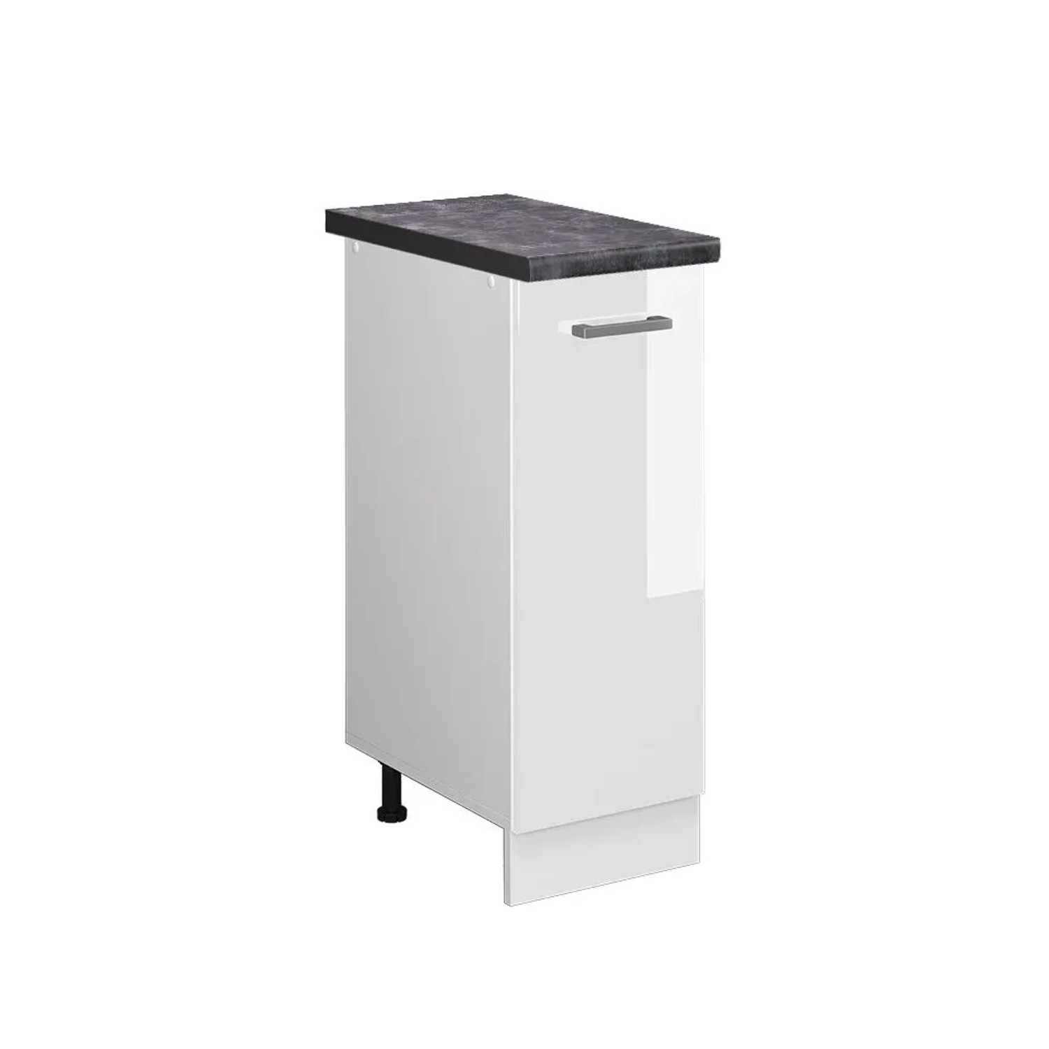Vicco Apothekerschrank R-Line Weiß Hochglanz Weiß 30 cm AP Anthrazit