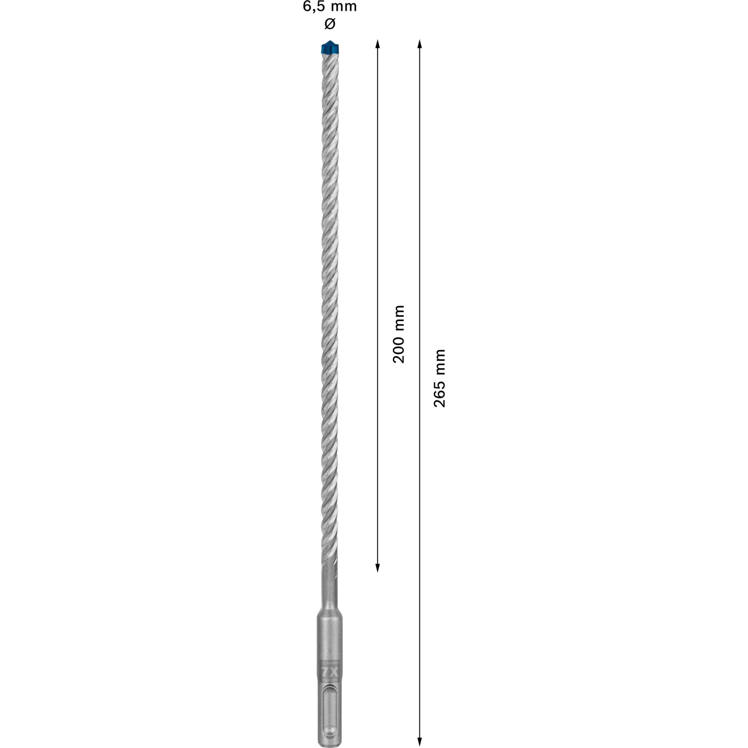 Bosch Expert Hammerbohrer SDS Plus-7X, 6,5x200x265 mm, für Beton und Stahlbeton.