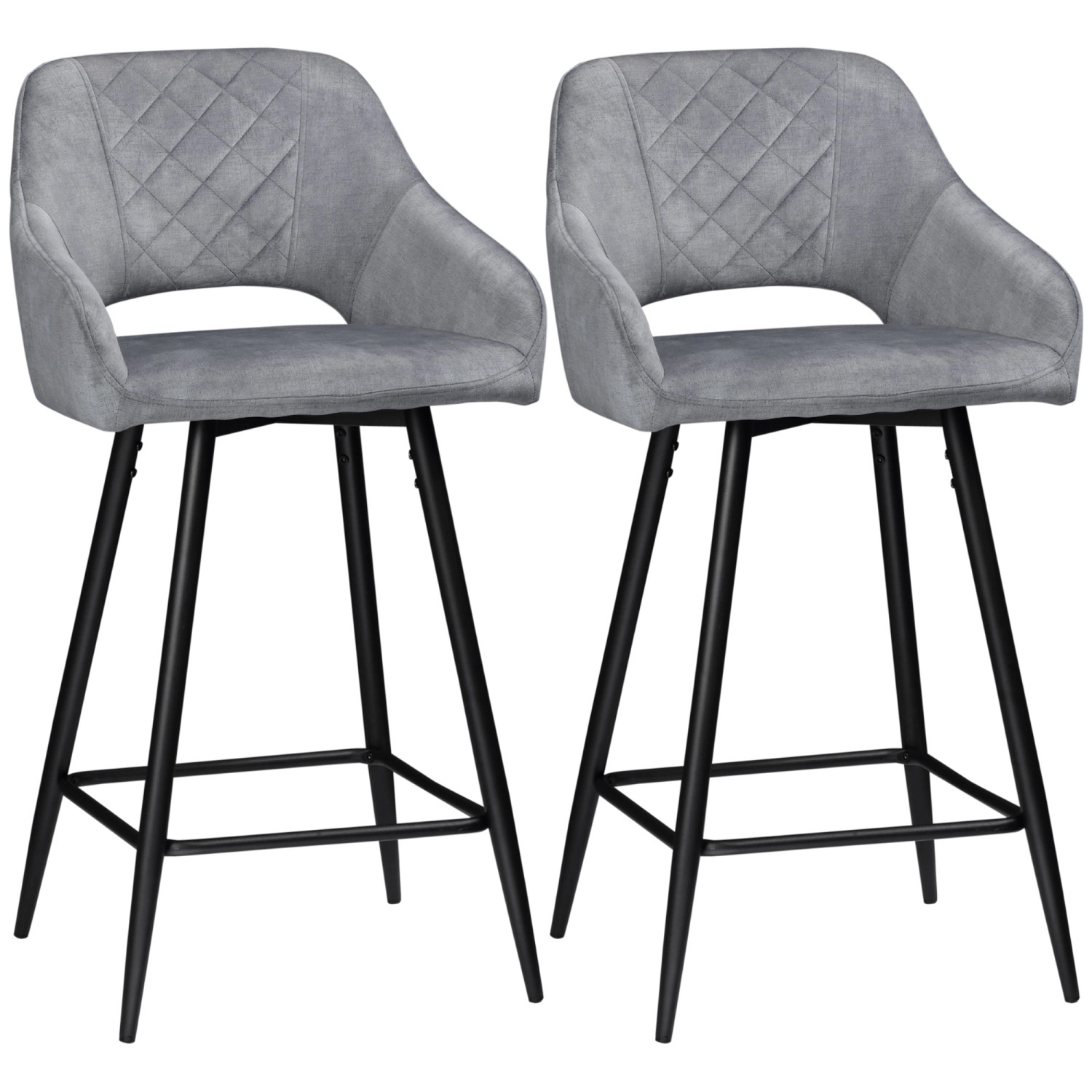 Thumbnail - HOMCOM 2er-Set Barhocker Barstühle Bistrohocker