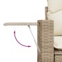 vidaXL 6-Tlg Garten-Sofagarnitur mit Kissen Beige Poly Rattan 3220187_4