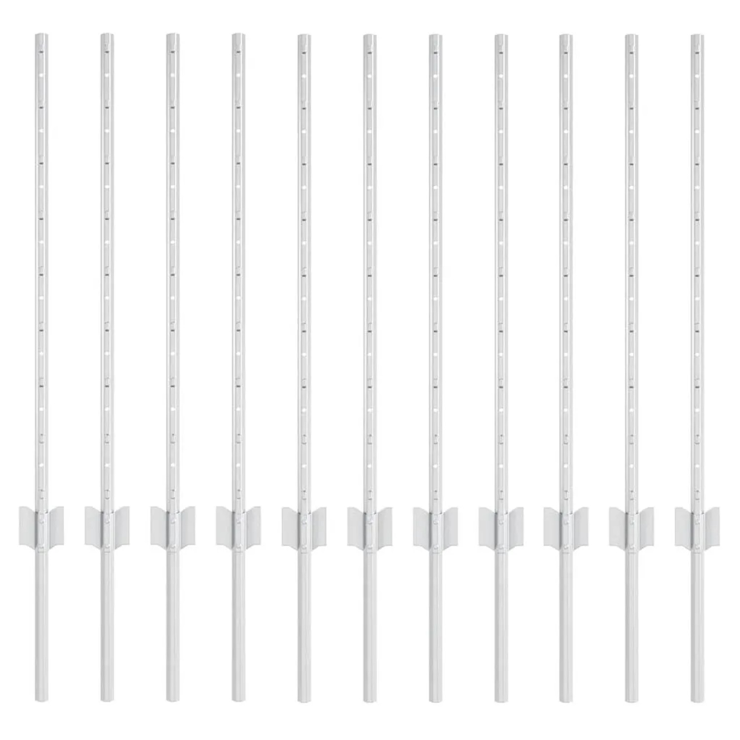 vidaXL Zaunpfosten 11 Stk Silber 80 cm Stahl 42006295 günstig online kaufen