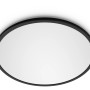 Schwarzes, rundes Philips LED-Panel Superslim SceneSwitch, 18W, mit weißem Diffusor für Wand- oder Deckenmontage.