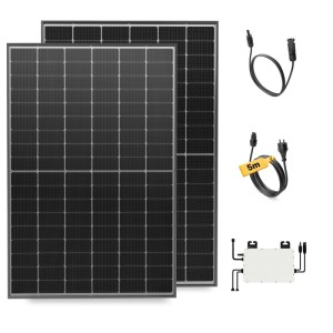 Solakon Balkonkraftwerk 900W Solaranlage Steckerfertig Komplettset Photovoltaik Anlage 800W Kabellänge 5m