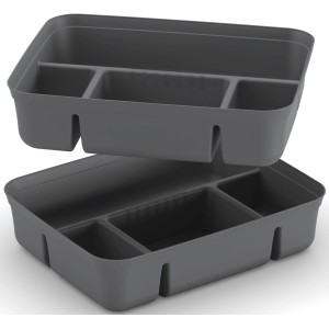 Graue Einsatz Divider für K-Latch Aufbewahrungsbox mit 4 Fächern.
