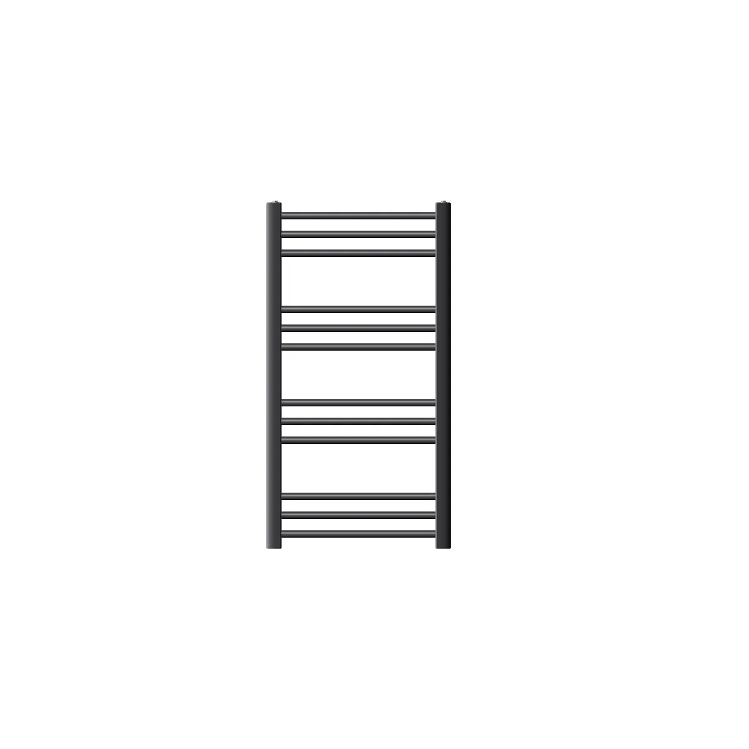 LuxeBath Badheizkörper 500x800mm Anthrazit Gerade Mit Heizstab 600W
