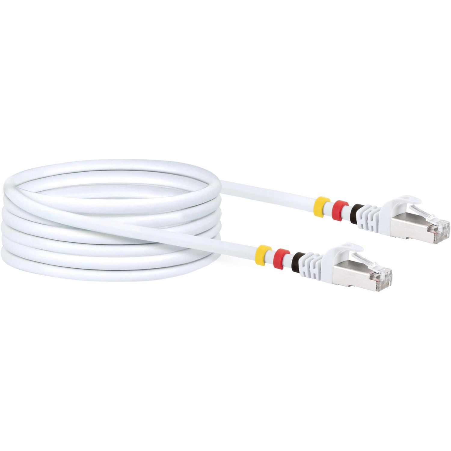 Image of Schwaiger® CAT7 Netzwerkkabel S/FTP inkl. 3 Farbclips - Weiß 15,0 m