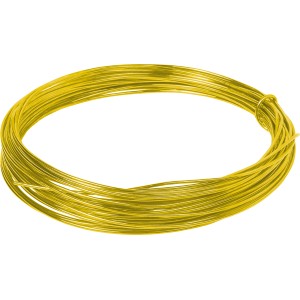 Goldener Aludraht, Ø 1,6 mm, 12 m, gewickelt. Ideal zum Basteln und für Floristik.