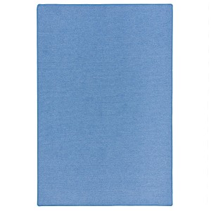 Blauer Snapstyle Feinschlingen Velour Teppich Strong, 100x100cm, Kurzflorteppich.