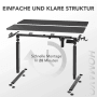 HOMAVO Elektrisch Höhenverstellbarer Schreibtisch 140x60cm mit Memory Funktion Anti Kollisions System Sitzerinnerung Schwarz_5