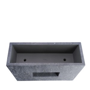 Pflanzwerk Pflanzkübel Vista Premium, frostbeständig, Lava Anthrazit, 66 cm.