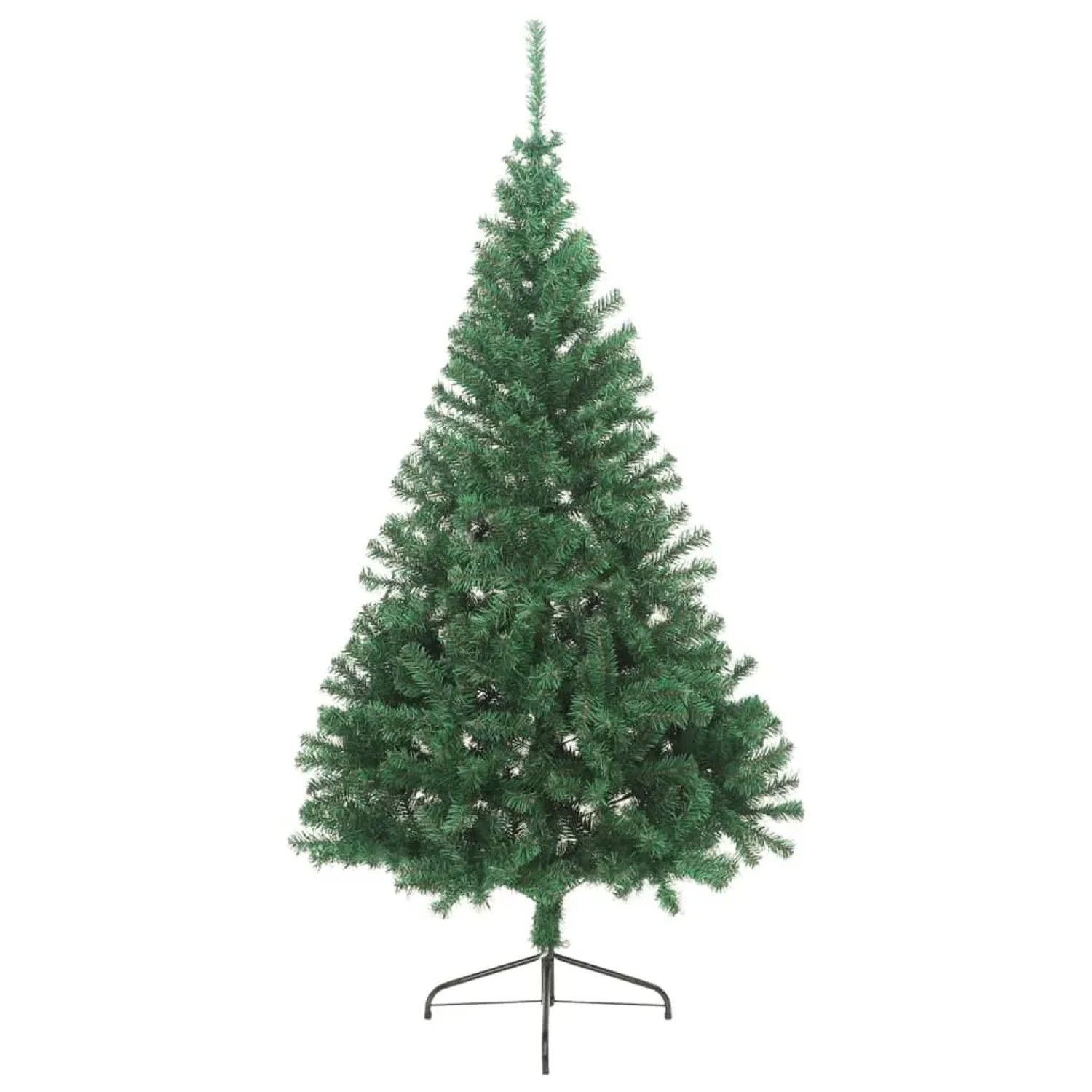 vidaXL Künstlicher Halb-Weihnachtsbaum mit Ständer Grün 180 cm PVC