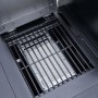 Detailaufnahme des El Fuego Kombigrill 3 in 1: Infrarotbrenner unter Gussrost im Gasgrill.