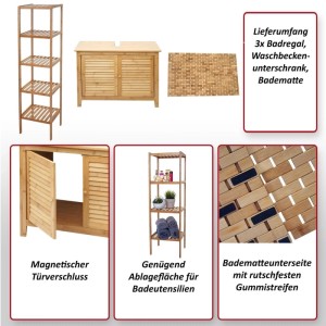 MCW Badezimmerset B18 Komplett Badezimmer Badset Badschrank