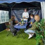 Relaxdays Pavillon Seitenteile 3er Set PE/PVC Blau Wasserdicht 2 m x 3 m 0,5 kg_5
