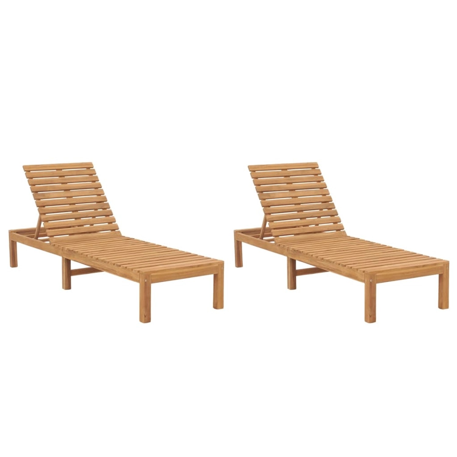 vidaXL Sonnenliegen 2 Stk Massivholz Teak 3073206 günstig online kaufen