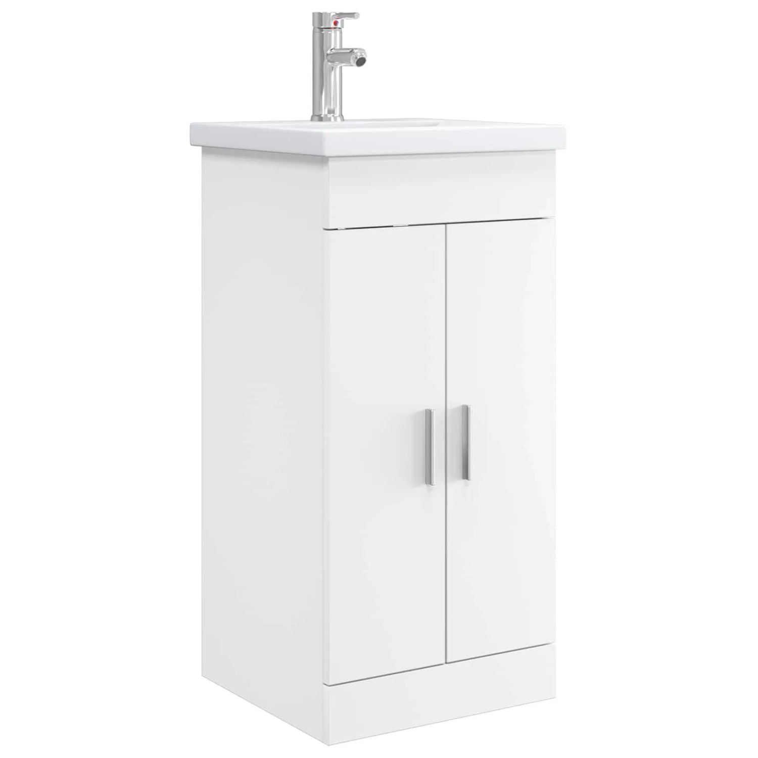 vidaXL Badezimmerschrank mit Waschbecken Weiß 42 x 40 x 84,5 cm 890672