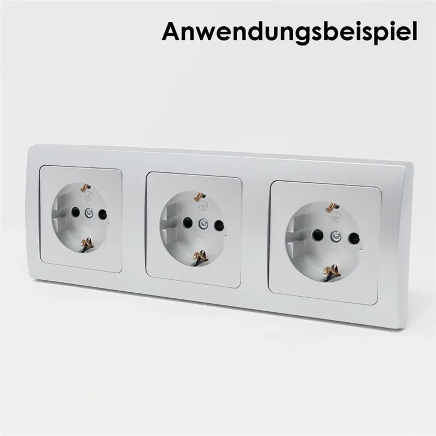 ChiliTec DELPHI 3-fach Rahmen in Silber für z.B. 3er Steckdose.