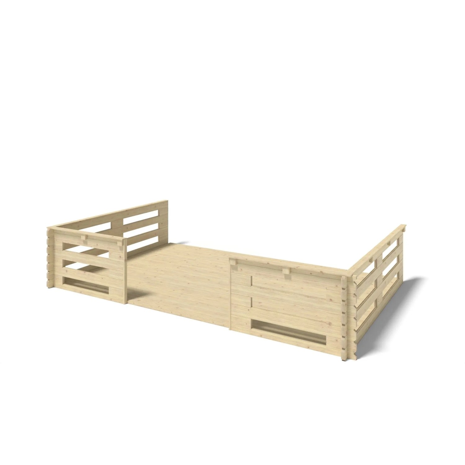 Altanka Veranda zum Gartenhaus 5x3 m   Farbe Holz   DOM616 günstig online kaufen
