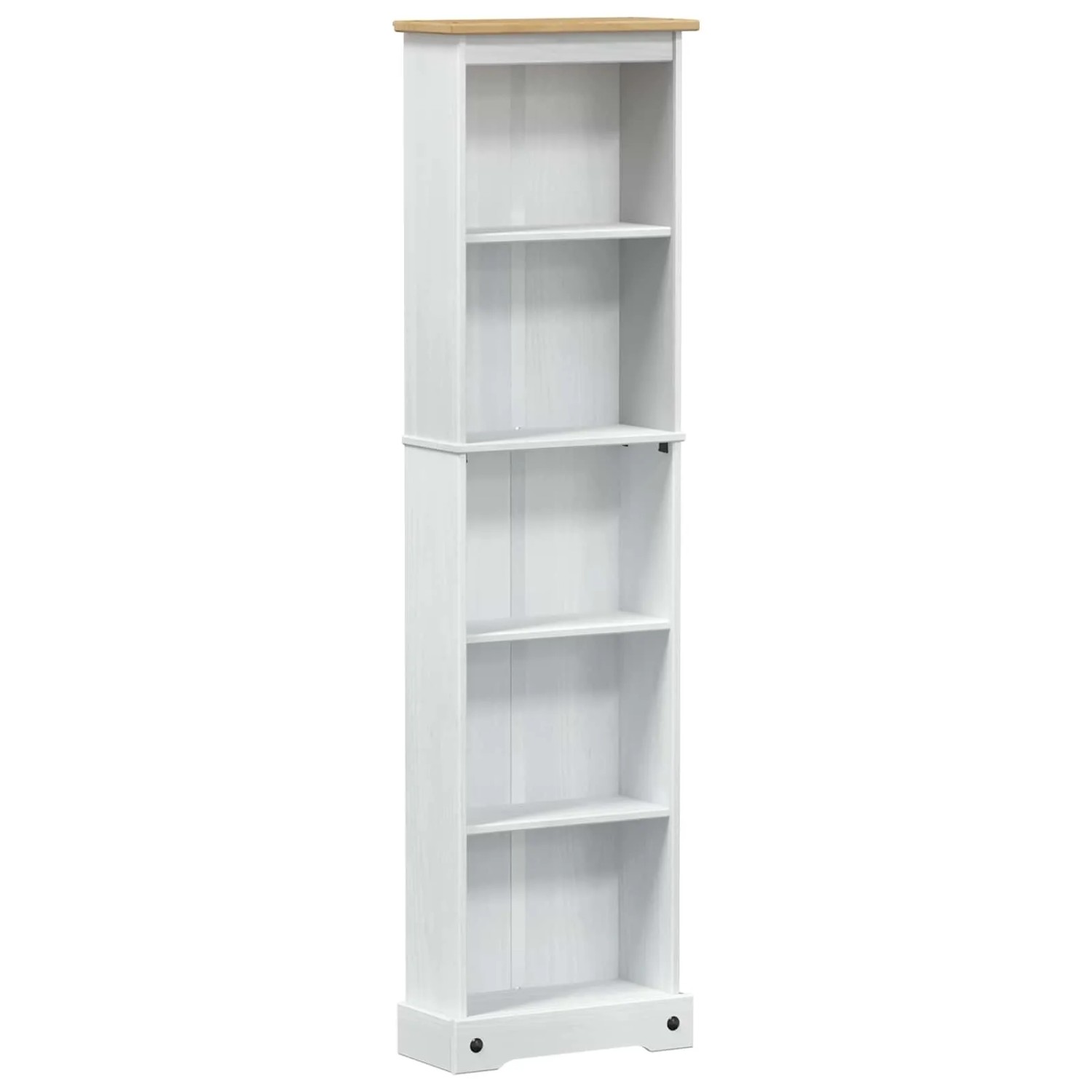 vidaXL Bücherregal Weiß 46 x 20 x 170 cm Massives Kiefernholz 42024947
