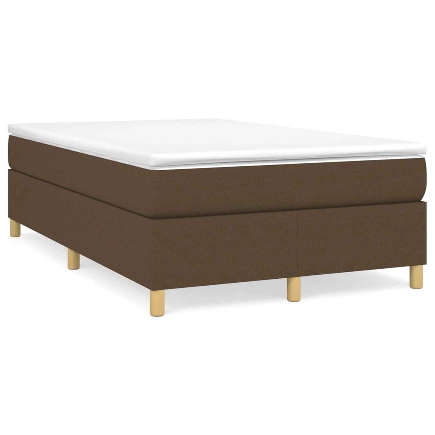 vidaXL Boxspringbett mit Matratze Dunkelbraun 120x200 cm Stoff 3144509 günstig online kaufen