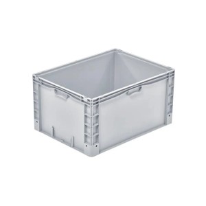 Graue PROREGAL Euro-Norm Großbehälter 168L, verstärkter Boden, ideal zur Aufbewahrung und Transport.