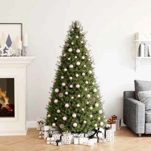 vidaXL 100-Tlg Weihnachtskugel-Set Rosa 330084