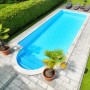Steinbach Styropor Pool-Set Classic de Luxe 600x300 cm mit Einbaubecken im Garten.