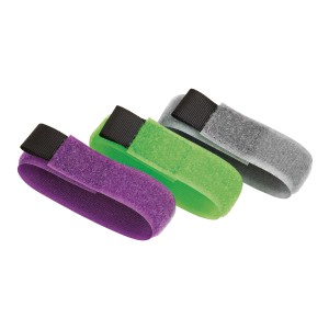 Fix-o-moll Klett-Binder, 3er-Set in Bunt: wiederverwendbare Kabelbinder für Haushalt & Büro.