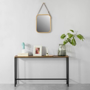 SoBuy Konsolentisch FSB19-N im Vintage-Design mit schwarzem Metallgestell und Holzplatte.