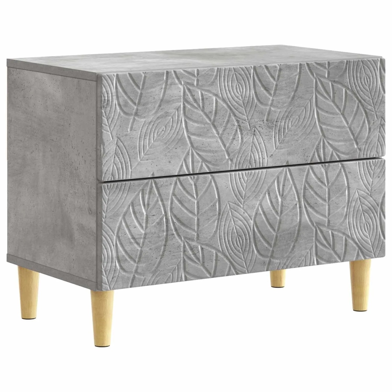 vidaXL Nachttisch Betongrau 62 x 34,5 x 48 cm Holzwerkstoff 895008