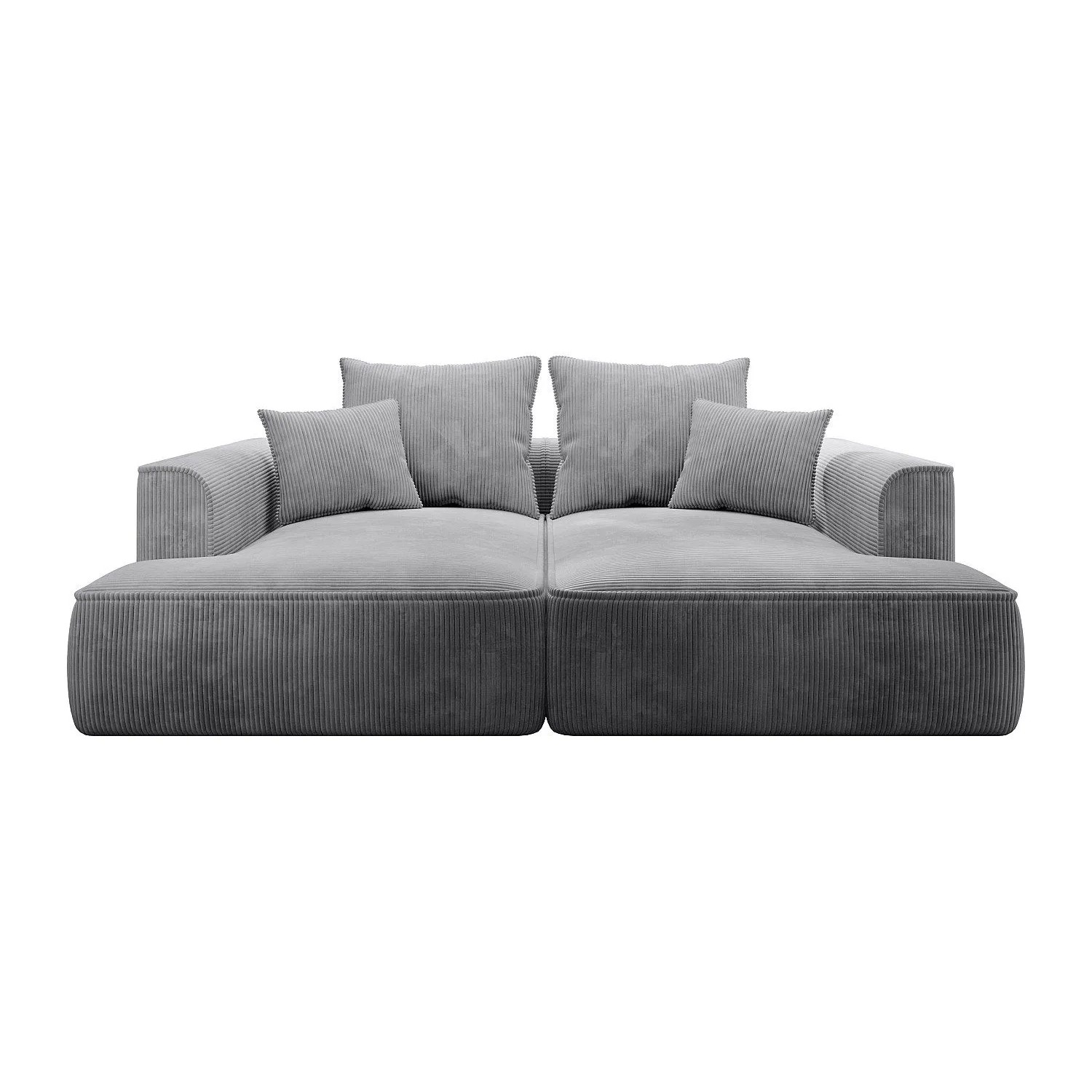 Vente-unique Sofa Ohne Schlafmöglichkeit Pineta Hellgrau 230 cm