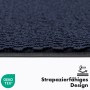 Detailaufnahme: Blaue KARAT Schmutzfangmatte SKY Novo mit TPE-Rücken, robust und rutschfest.