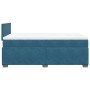 Boxspringbett dunkelblau (120x190 cm) mit Matratze und Samtbezug für erholsamen Schlaf.