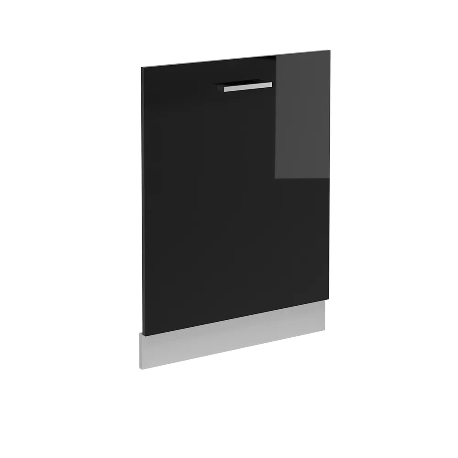 Vicco Geschirrspülblende R-Line Schwarz Hochglanz 60 cm ohne Arbeitsplatte