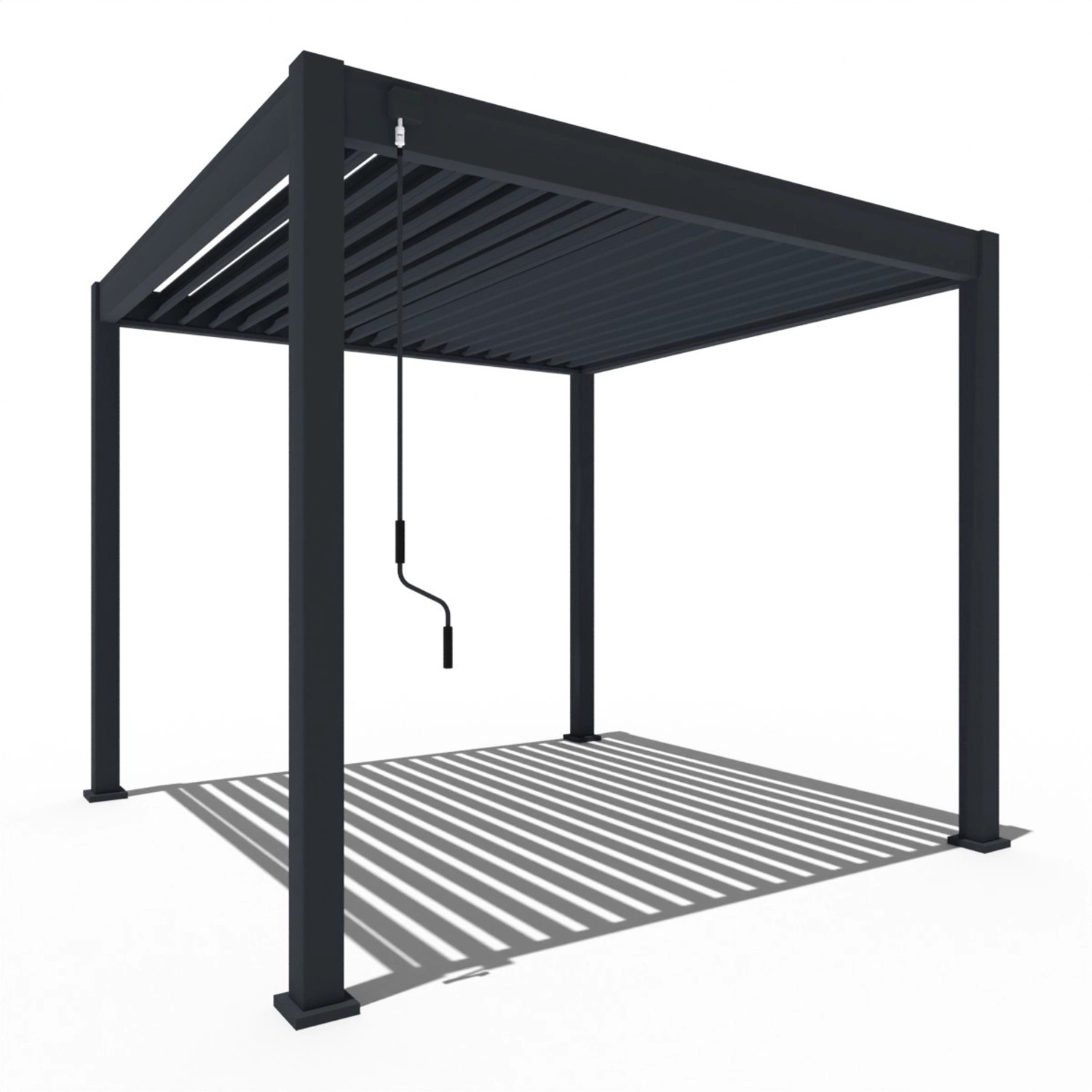 Weide Classic Alu-Stahl Pavillon 3 x 3 M Anthrazit Pergola Freistehend günstig online kaufen