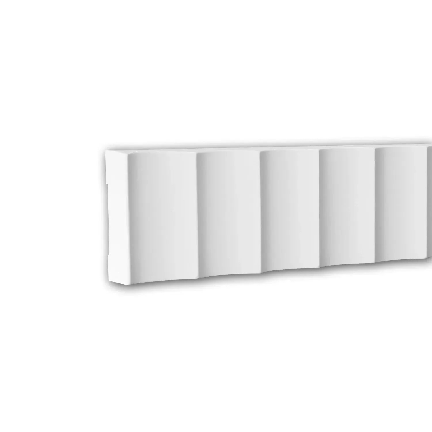 PROFHOME 151327F Flexible Wand- und Friesleiste Stuckleiste Zierleiste 2 m 200 cm x 2,1 cm x 8 cm Weiß