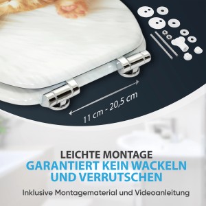 Sanilo WC-Sitz Lilly mit Absenkautomatik, Holz, inkl. Montagematerial.