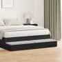 vidaXL Bettschubladen in Schwarz Eichen-Optik unter einem Bett. Nachttisch-Alternative mit Stauraum.